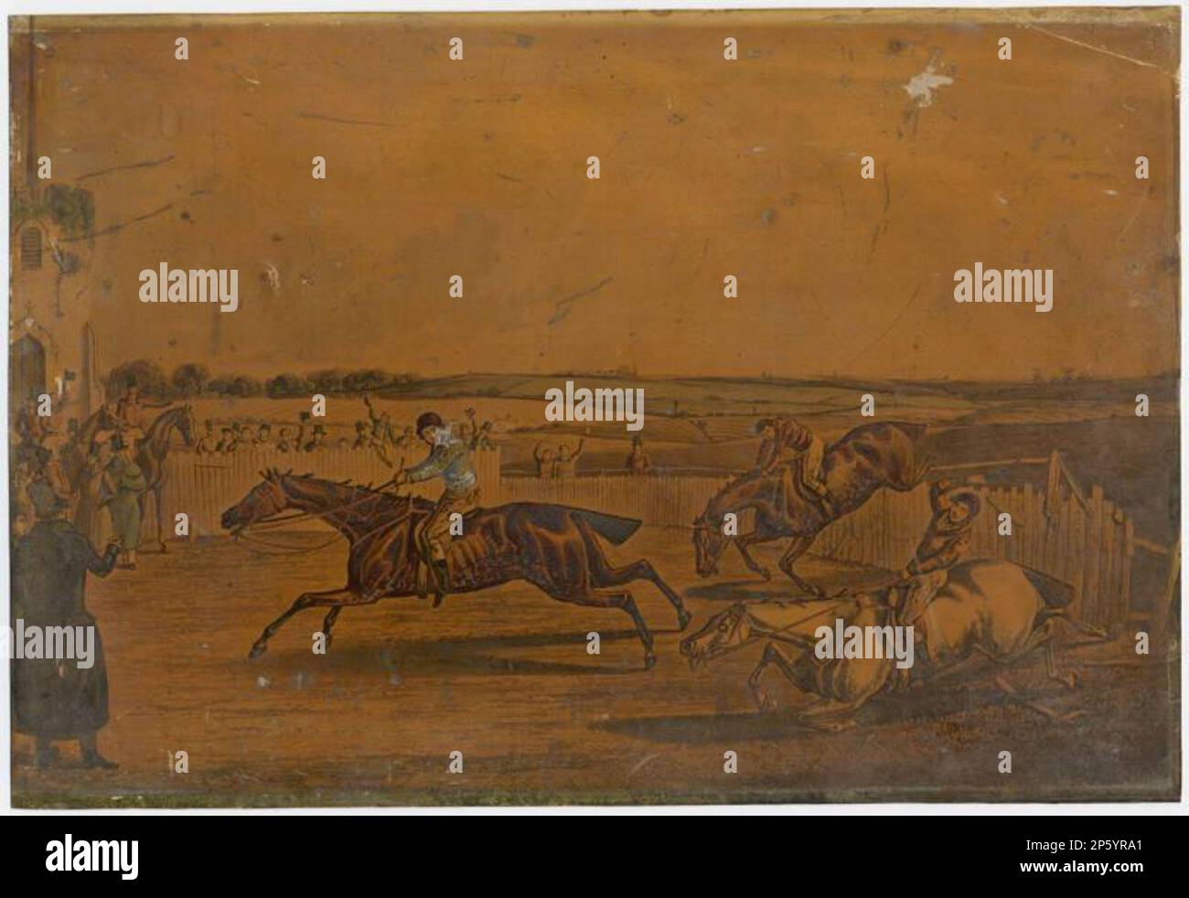 Corsa dei cavalli, Henry Thomas Alken (Londra, Inghilterra, 1785 - 1851) Foto Stock