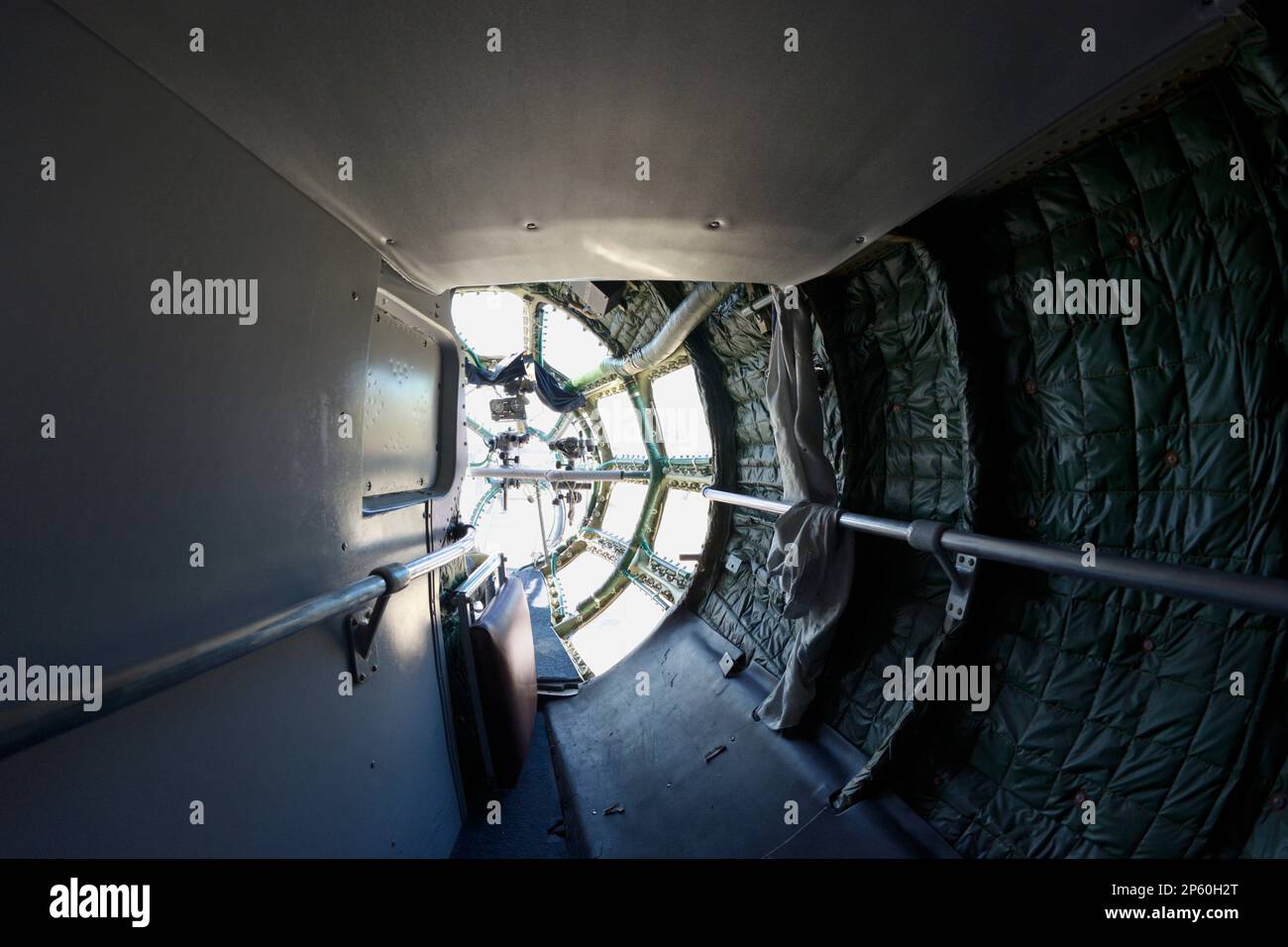 Cabina ufficiale di volo ad Antonov An 30, velivolo di cartografia aerea. Kiev, Ucraina. Foto Stock