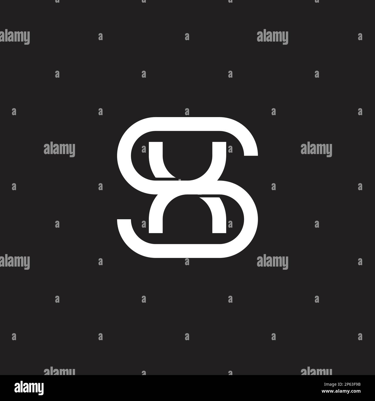 lettera sx semplice vettore di logo geometrico lineare Illustrazione Vettoriale