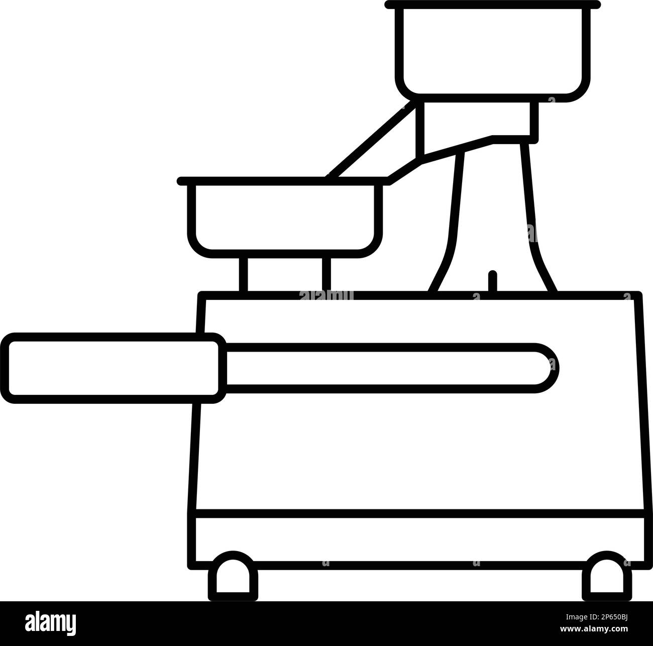 hamburger preme l'icona a linee di illustrazione del vettore Illustrazione Vettoriale