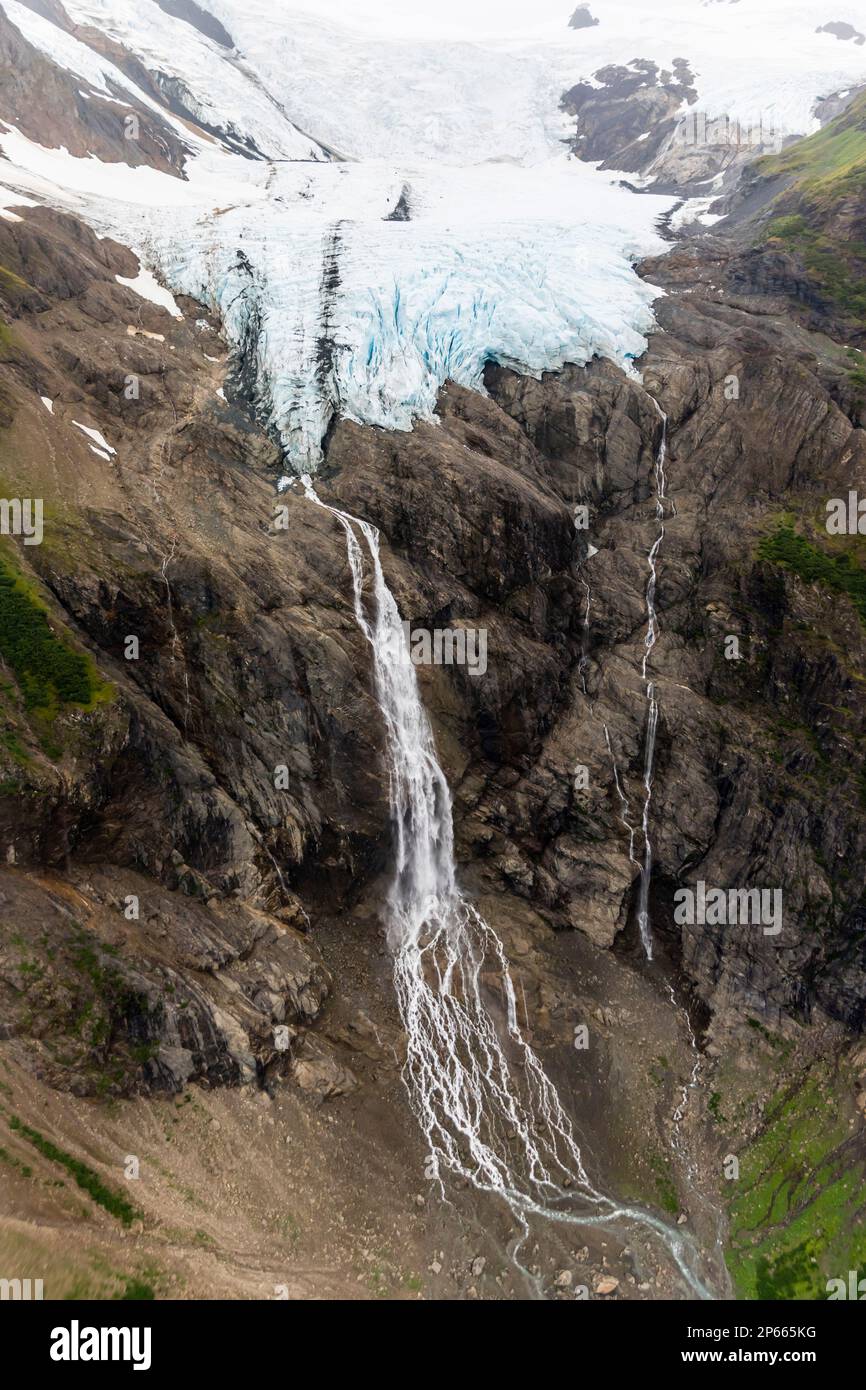 Volo-vedendo da Haines sopra la gamma di Fairweather nel Parco Nazionale di Glacier Bay, Alaska sudorientale, Stati Uniti d'America, Nord America Foto Stock