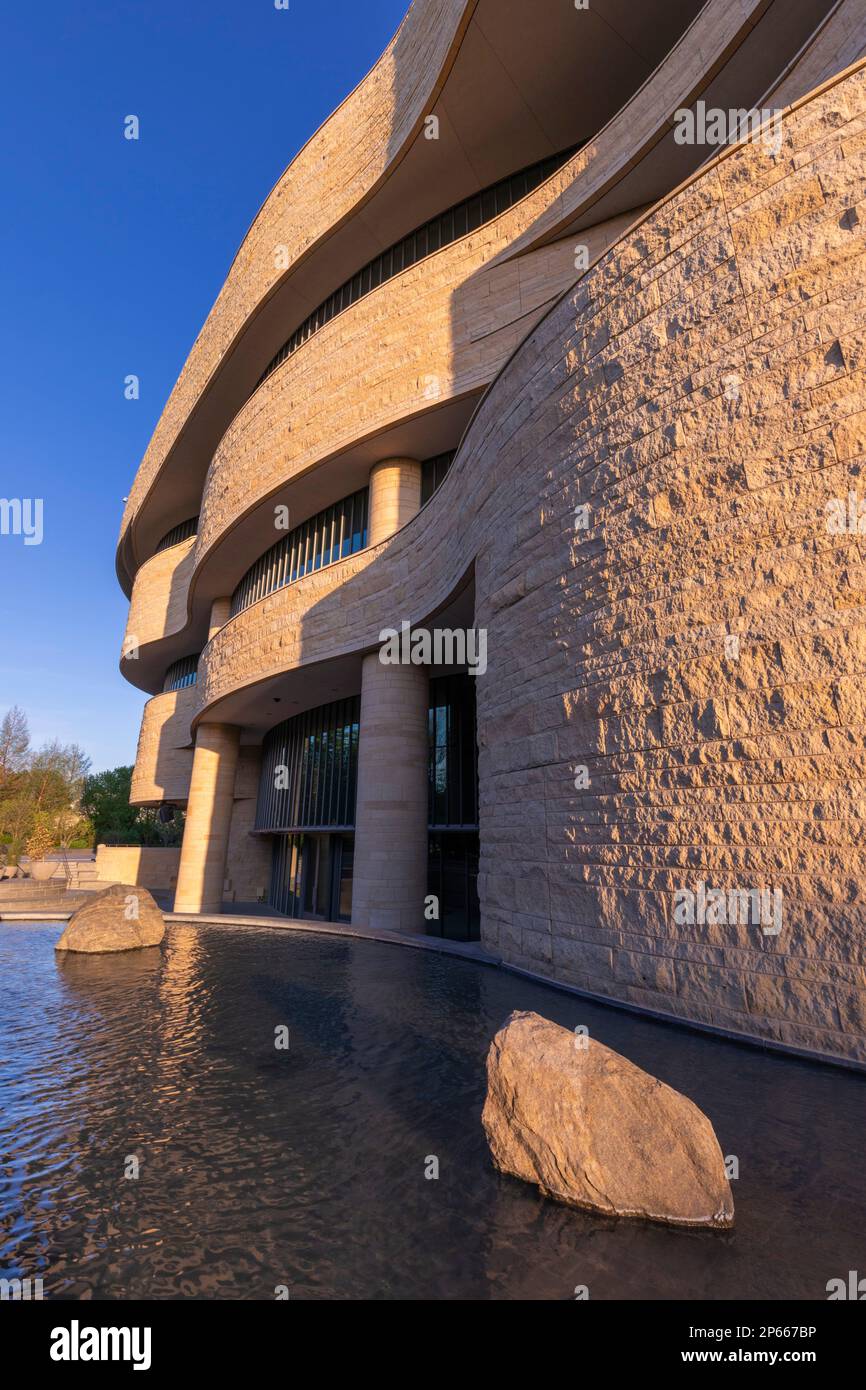 Lo Smithsonian Institution National Museum of the American Indian on the National Mall a Washington, D.C., Stati Uniti d'America, Nord America Foto Stock