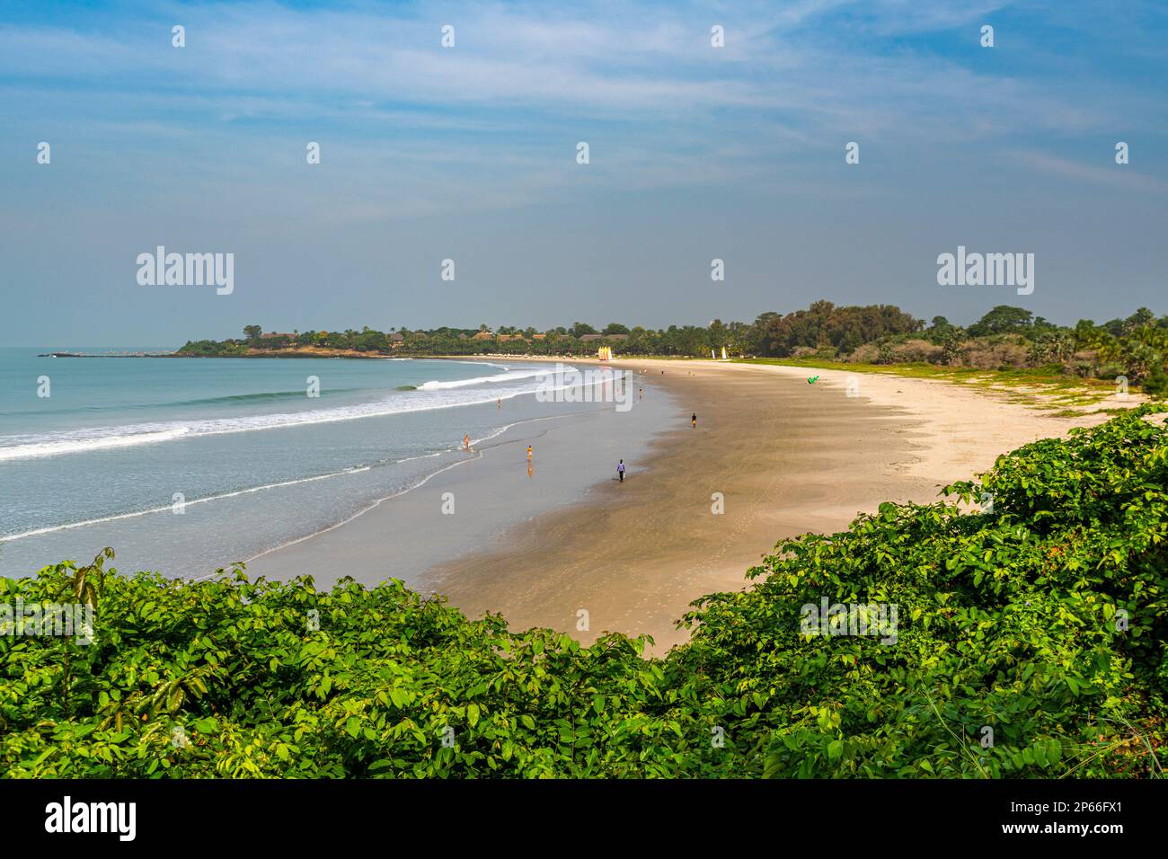 Bella spiaggia di sabbia, Cap Skirring, Casamance, Senegal, Africa occidentale, Africa Foto Stock