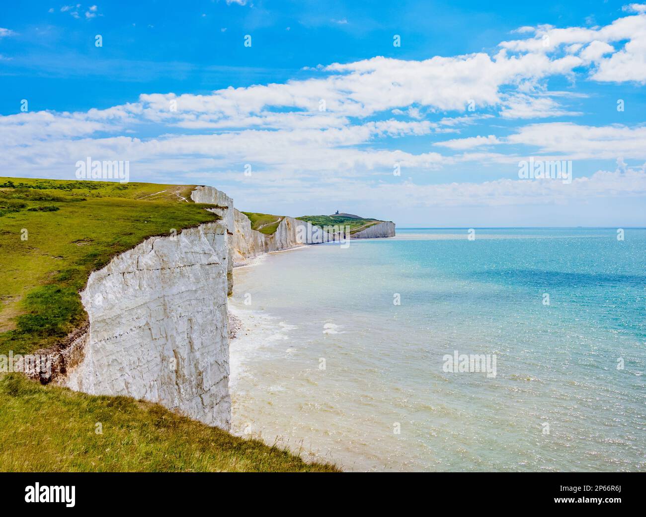 Seven Sisters Cliffs, South Downs National Park, East Sussex, Inghilterra, Regno Unito, Europa Foto Stock
