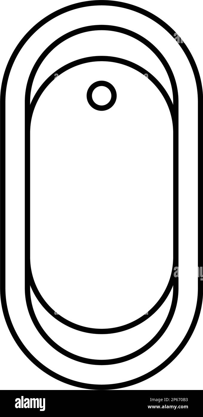 immagine vettoriale dell'icona della linea di vista superiore del bagno Illustrazione Vettoriale