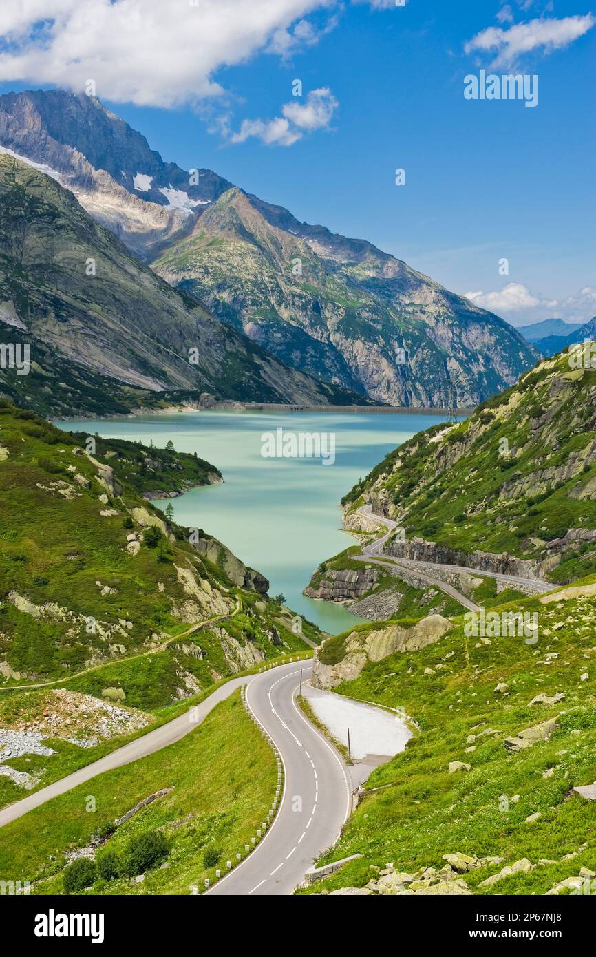 Raterichs lago Bodensee, Passo del Grimsel, Gelmerbahn, Canton Berna, Svizzera Foto Stock