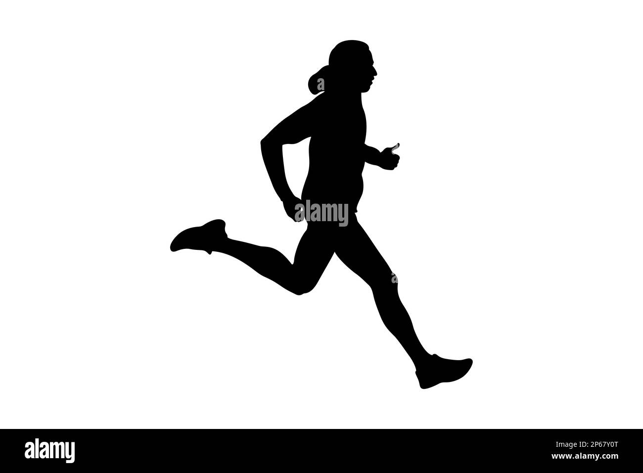 Velocità in esecuzione in uomo atleta in giacca con cappuccio silhouette nera Foto Stock