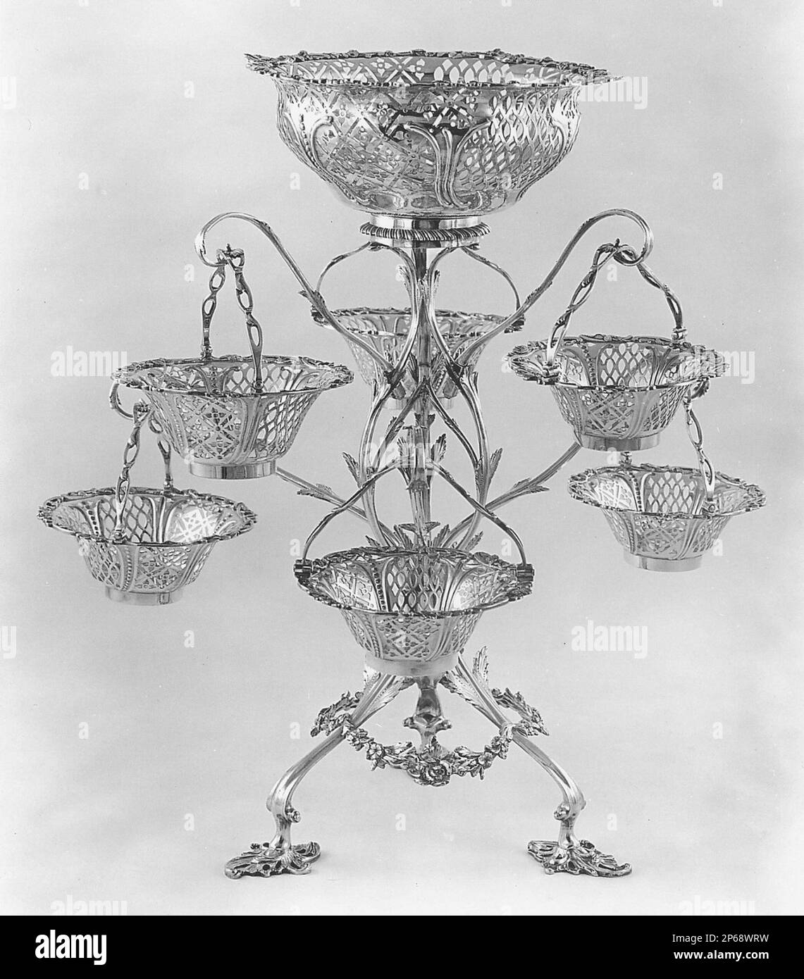 Elick Romer, Epergne, 1770/71, silver. Foto Stock