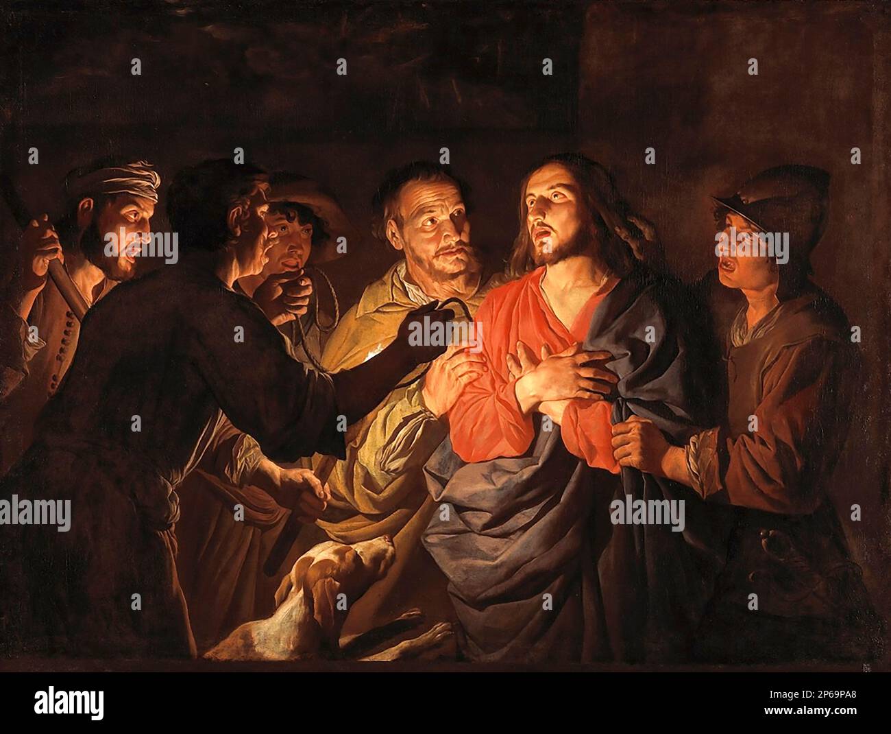 L'arresto di Cristo da parte di Matthias STOM (c. 1600-c.. 1652), olio su tela, 1630-32 Foto Stock