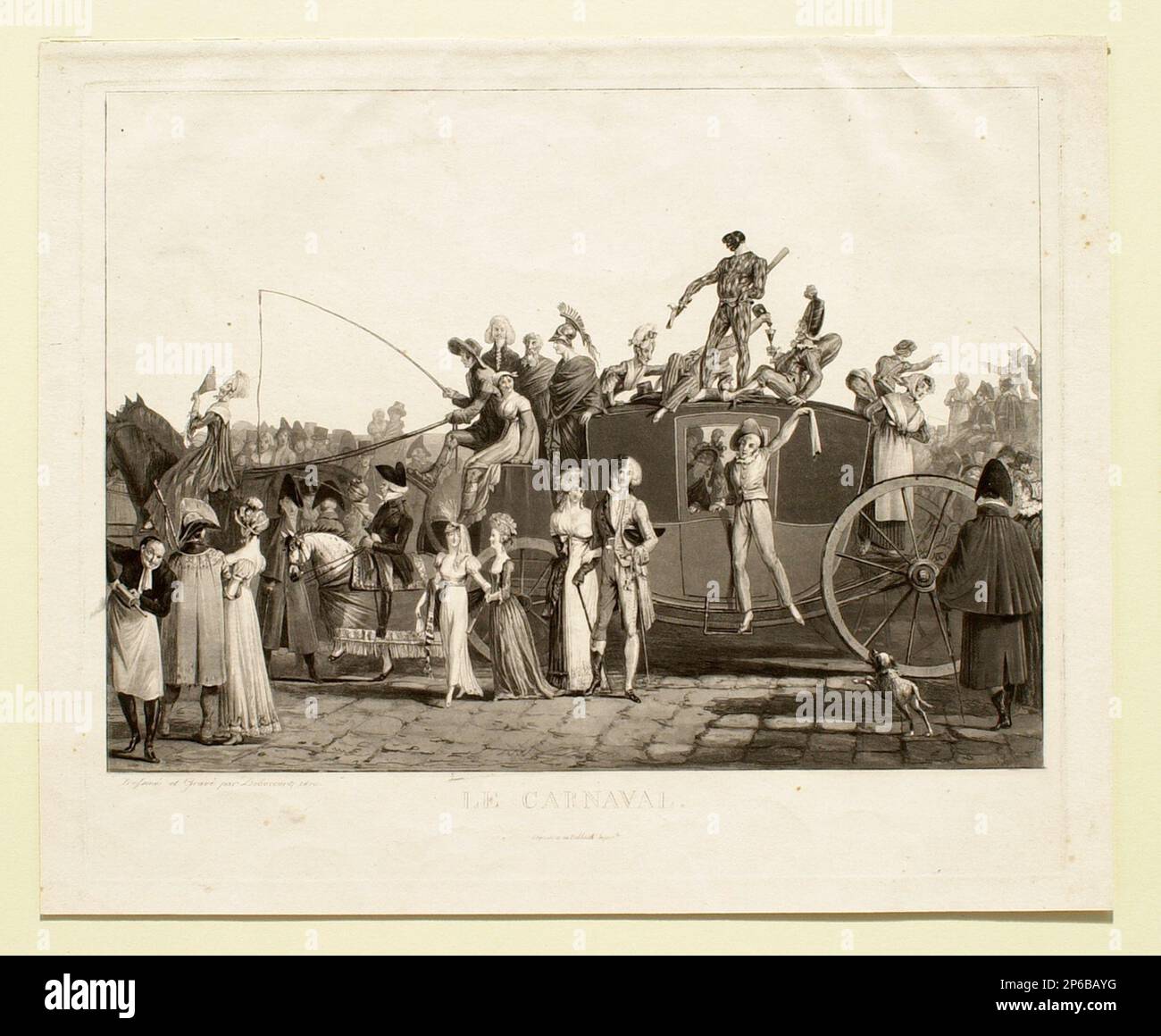 Philibert-Louis Debucourt, Carnevale, 1810, acquaforte e acquatint su carta. Foto Stock