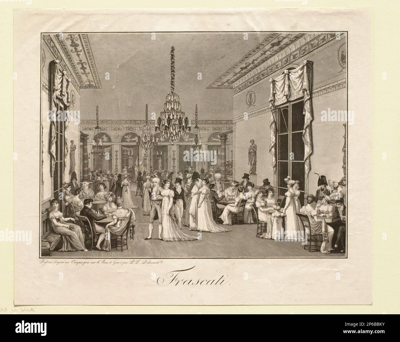 Philibert-Louis Debucourt, Frascati, 1807, acquaforte e acquatint su carta. Foto Stock