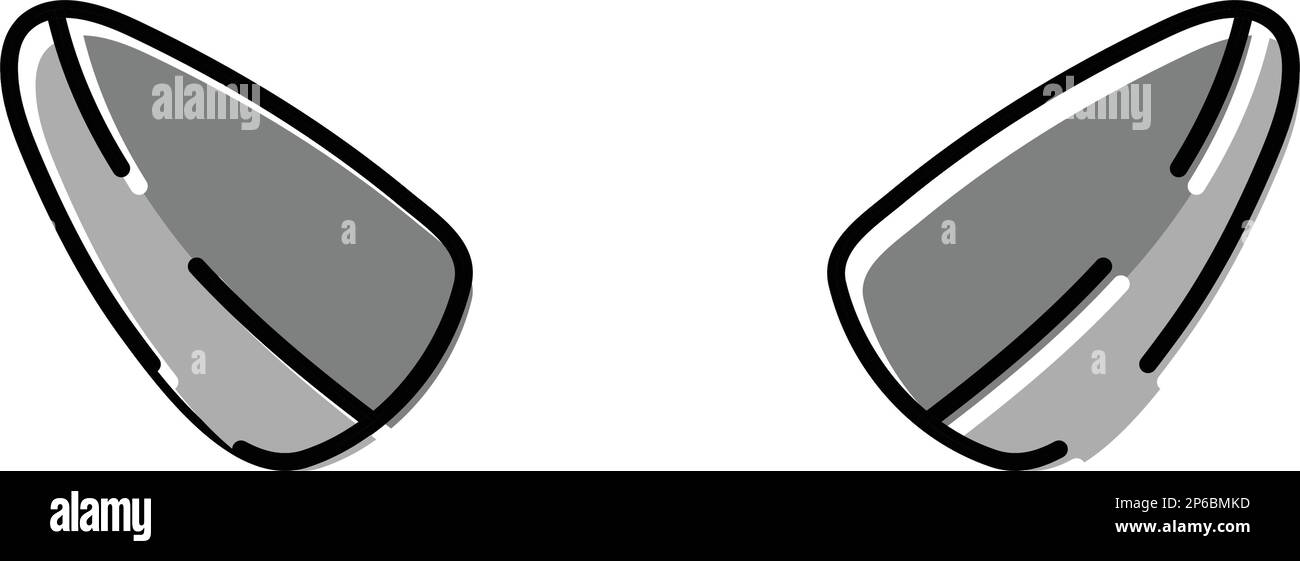 illustrazione vettoriale dell'icona del colore animale del corno della mucca Illustrazione Vettoriale