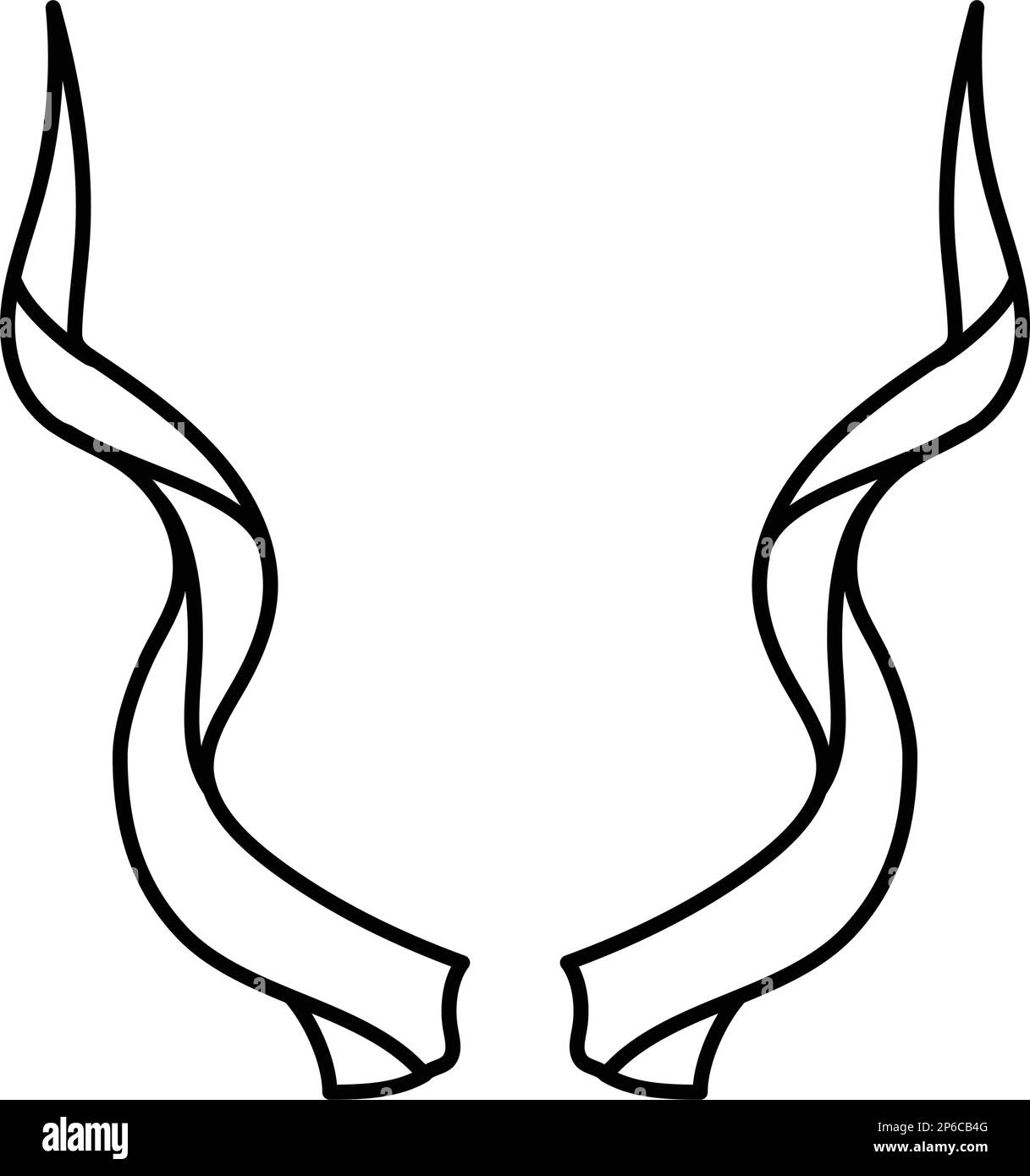 antelope fauna animale linea icona vettore illustrazione Illustrazione Vettoriale