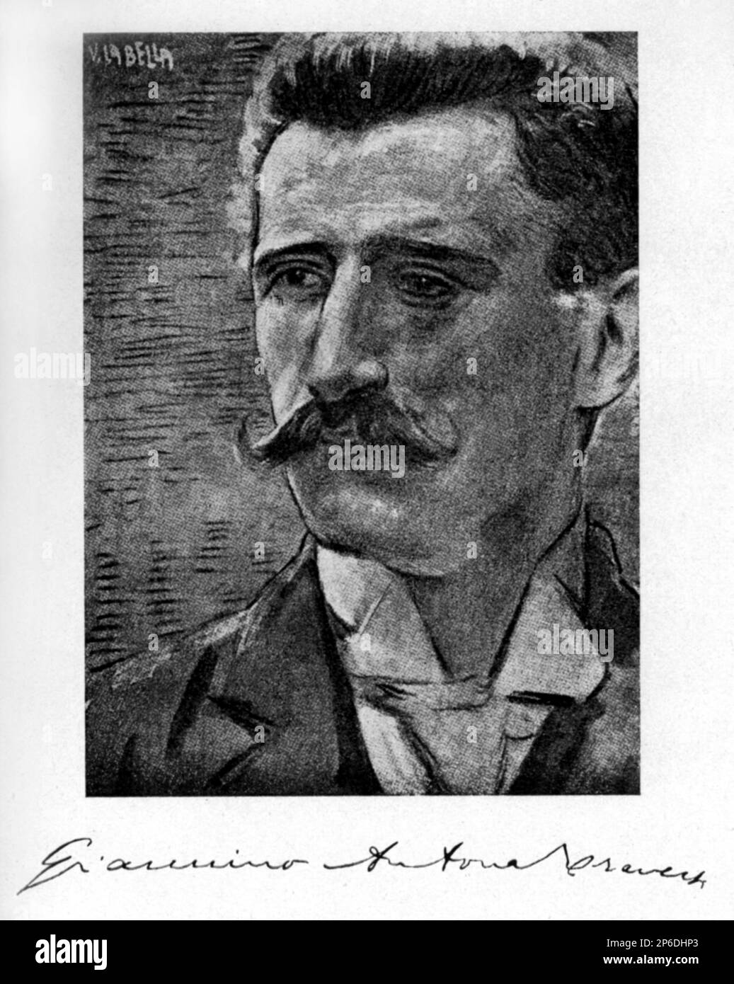 1870 ca. , ITALIA : il drammaturgo italiano GIANNINO ANTONA TRAVERSI fu un celebre scrittore e senatore ( 1860 - 1939 ), figlio del politico italiano avvocato Giovanni ANTONA TRAVERSI (proprietario di Villa Tittoni di Desio , Milano ) e contesse Claudia GRISMONDI . Fratello dello scrittore e drammaturgo CAMILLO ANTONA TRAVERSI ( 1857 - 1934 ). Anche il fratello Donna BICE ( Beatrice ) sposò TITTONI , moglie del Ministro degli Esteri italiano Tommaso Tittoni ( 1855 - 1931 ) . Camillo e Giannino Antona Traversi sono stati grandi amici a Parigi del celebre poeta italiano GABRIELE D'ANNUNZIO . Verticale Foto Stock