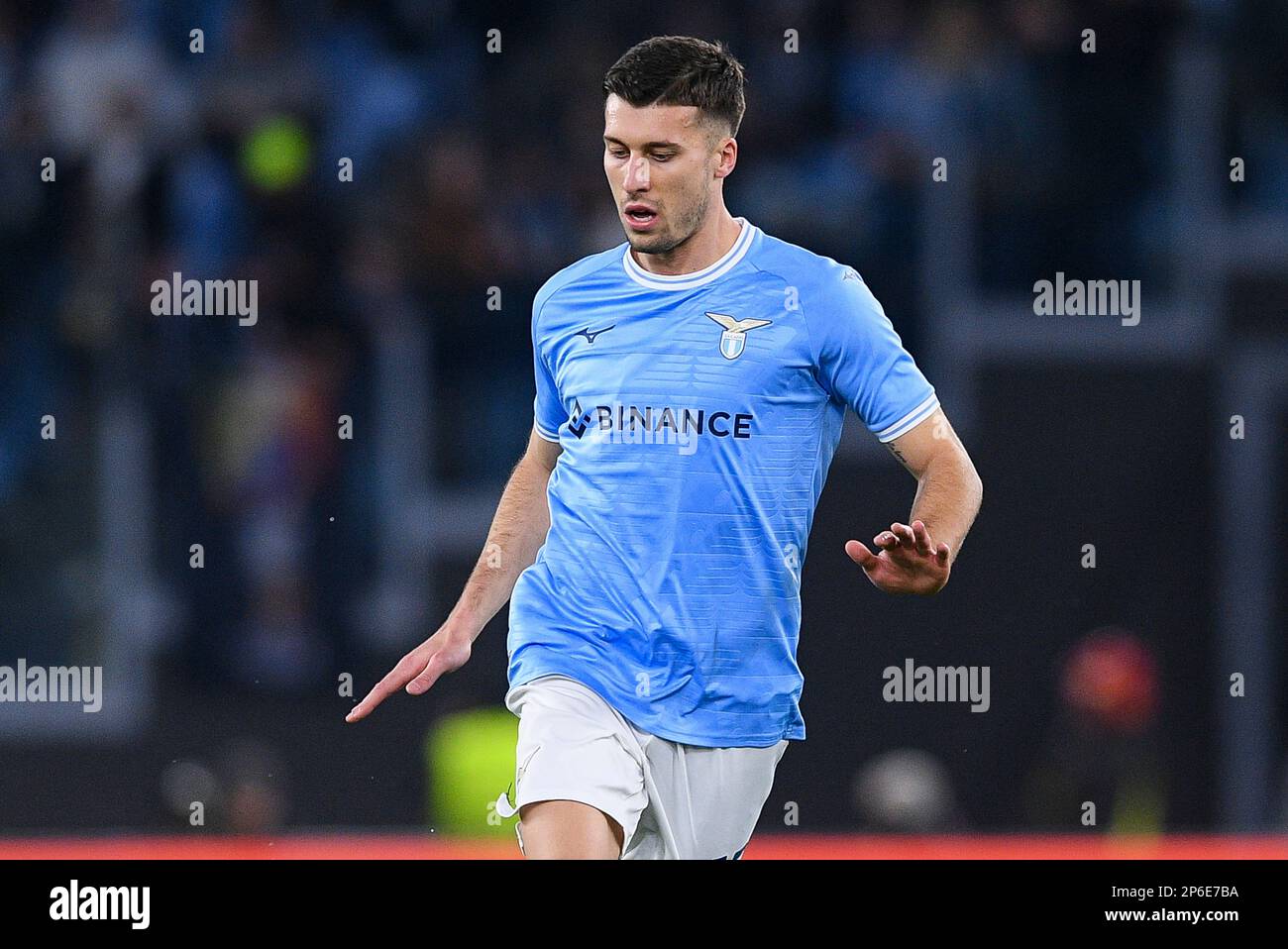 07-03-2023: Sport: Lazio vs AZ ROMA, ITALIA - 7 MARZO: Nicolo Casale (SS Lazio) durante la partita SS Lazio vs AZ Alkmaar UEFA Europa Conference League Foto Stock