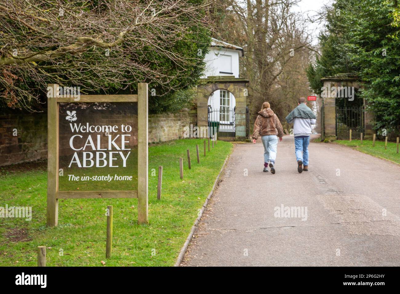 Calke Abbey un Grade i casa di campagna elencati vicino Tickall, Derbyshire, la casa è stata di proprietà della famiglia Harpur per quasi 300 anni Foto Stock