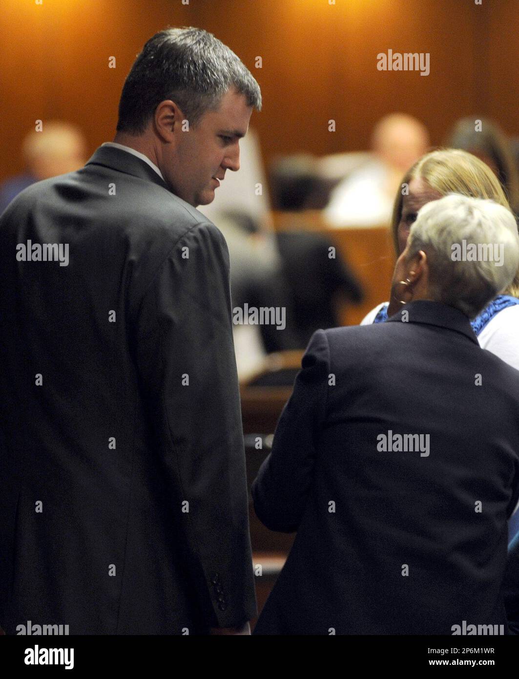 Gabe Watson in the courtroom of the Mel Bailey Criminal Justice Center