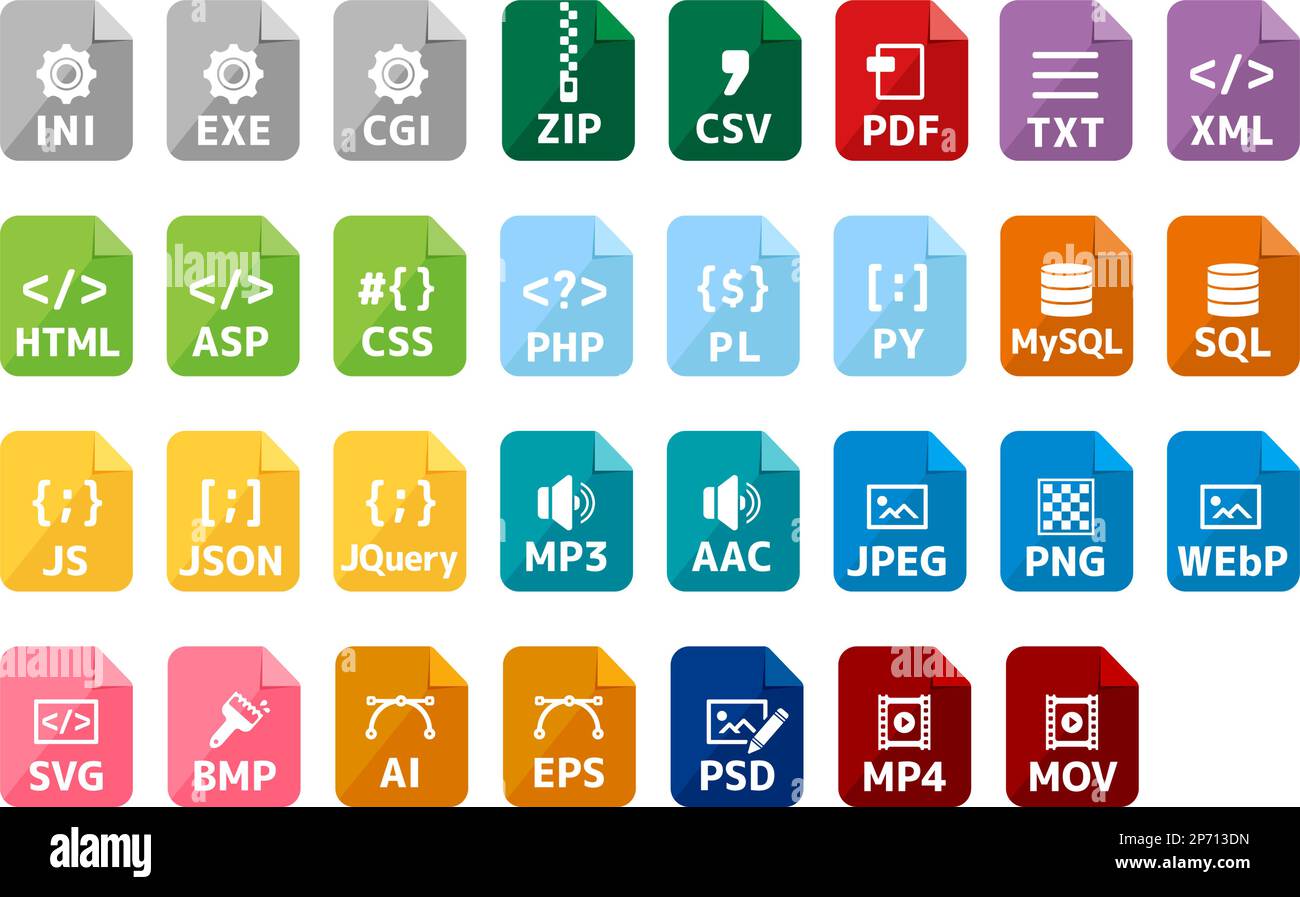 Set di illustrazioni con icone vettoriali in vari formati di file Illustrazione Vettoriale