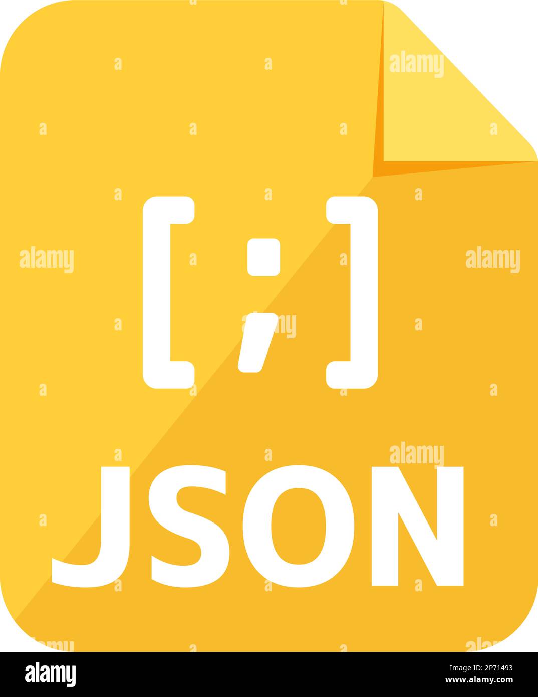 Illustrazione delle icone vettoriali dei formati file | JSON Illustrazione Vettoriale