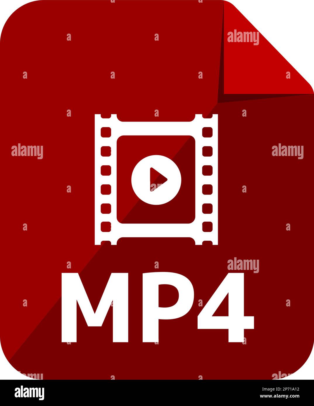 Illustrazione delle icone vettoriali dei formati file | MP4 Illustrazione Vettoriale