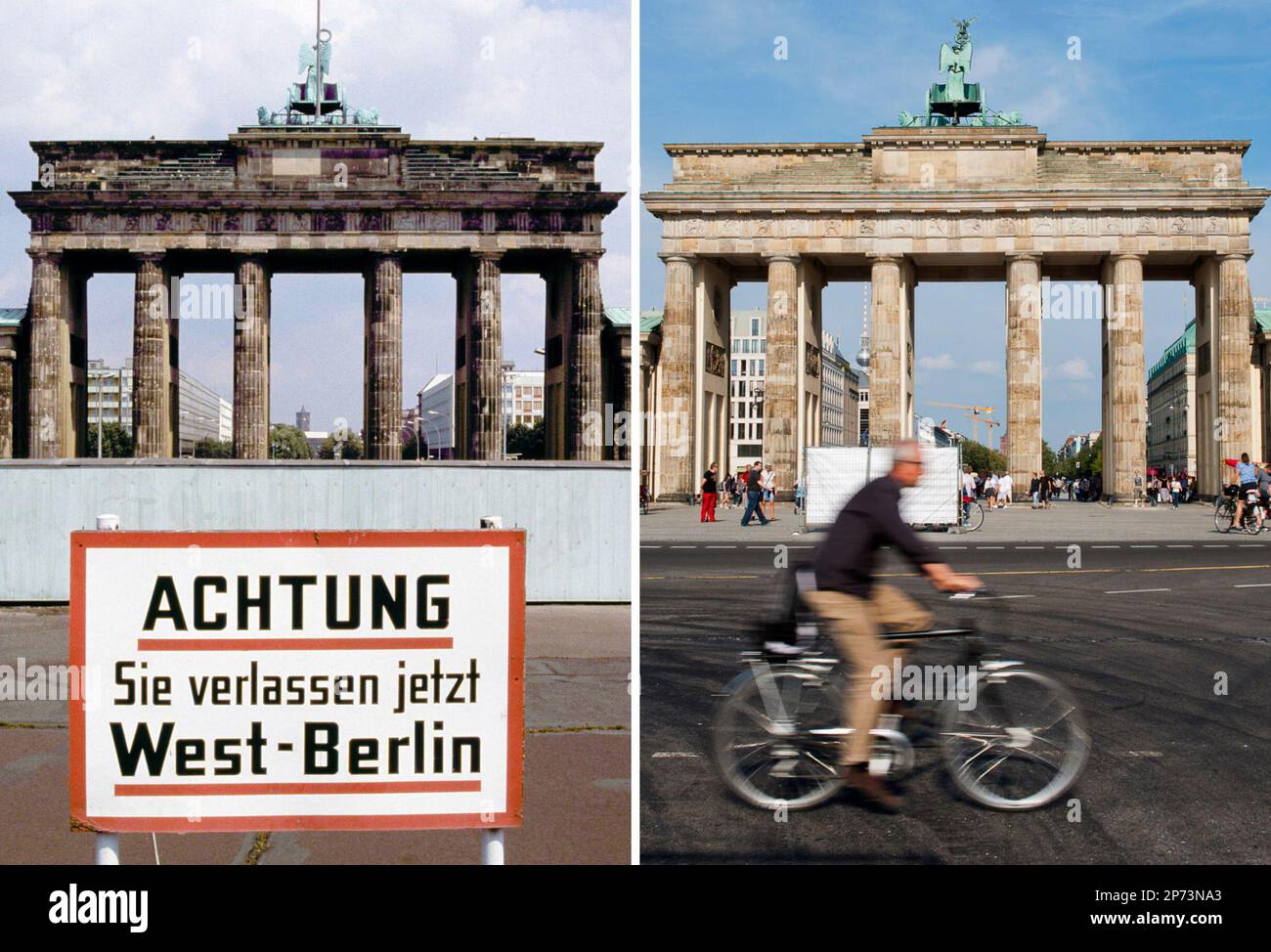 Die Bildkombo Zeigt Das Brandenburger Tor In Berlin Hinter Der Mauer die-bildkombo-zeigt-das-brandenburger-tor-in-berlin-hinter-der-mauer