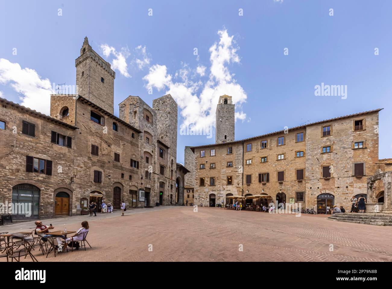 San Gimignano, città delle torri, con centro medievale, San Gimignano, Toscana, provincia di Siena Foto Stock