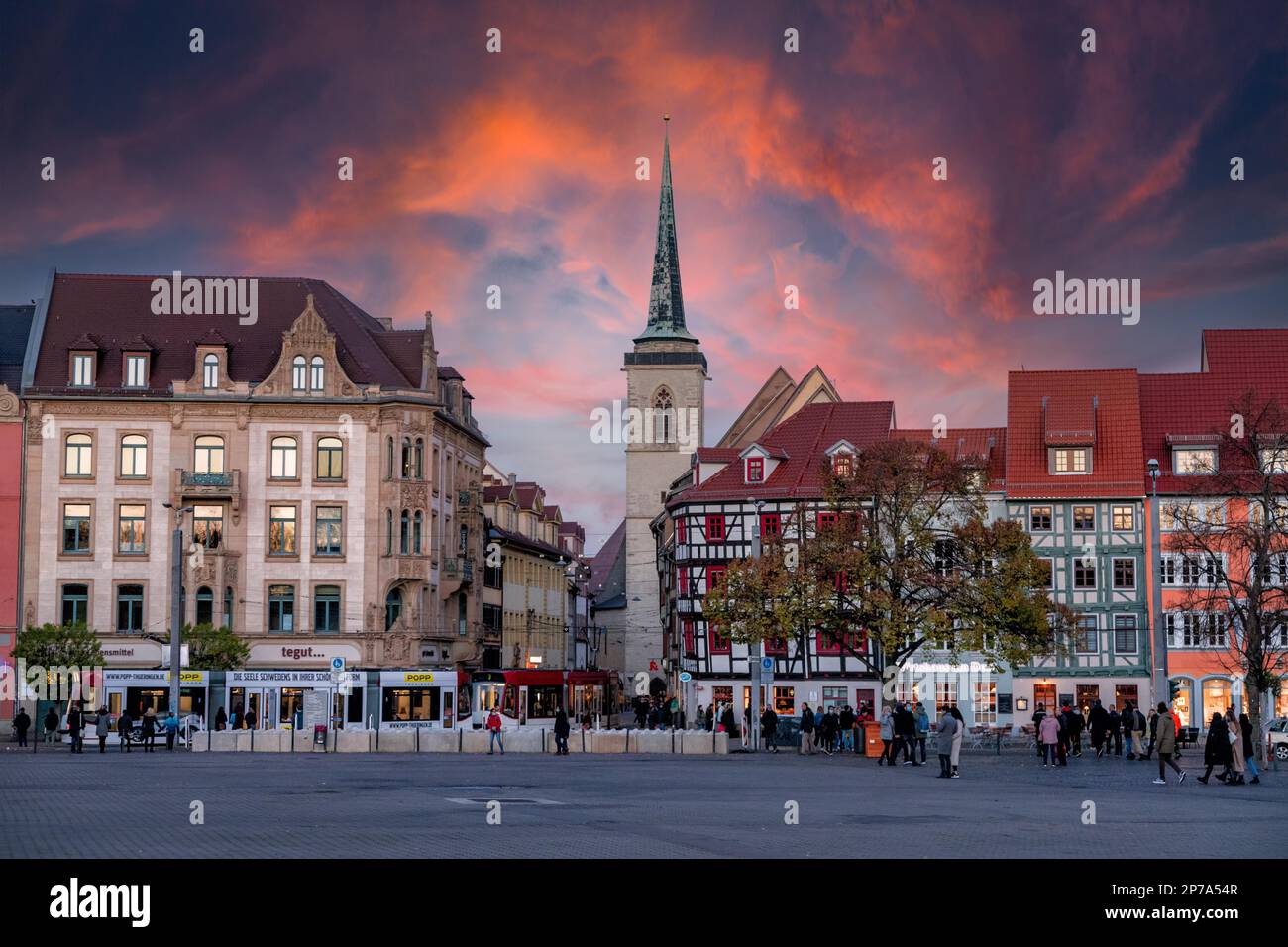 Impressioni fotografiche da Erfurt, capitale della Turingia Foto Stock