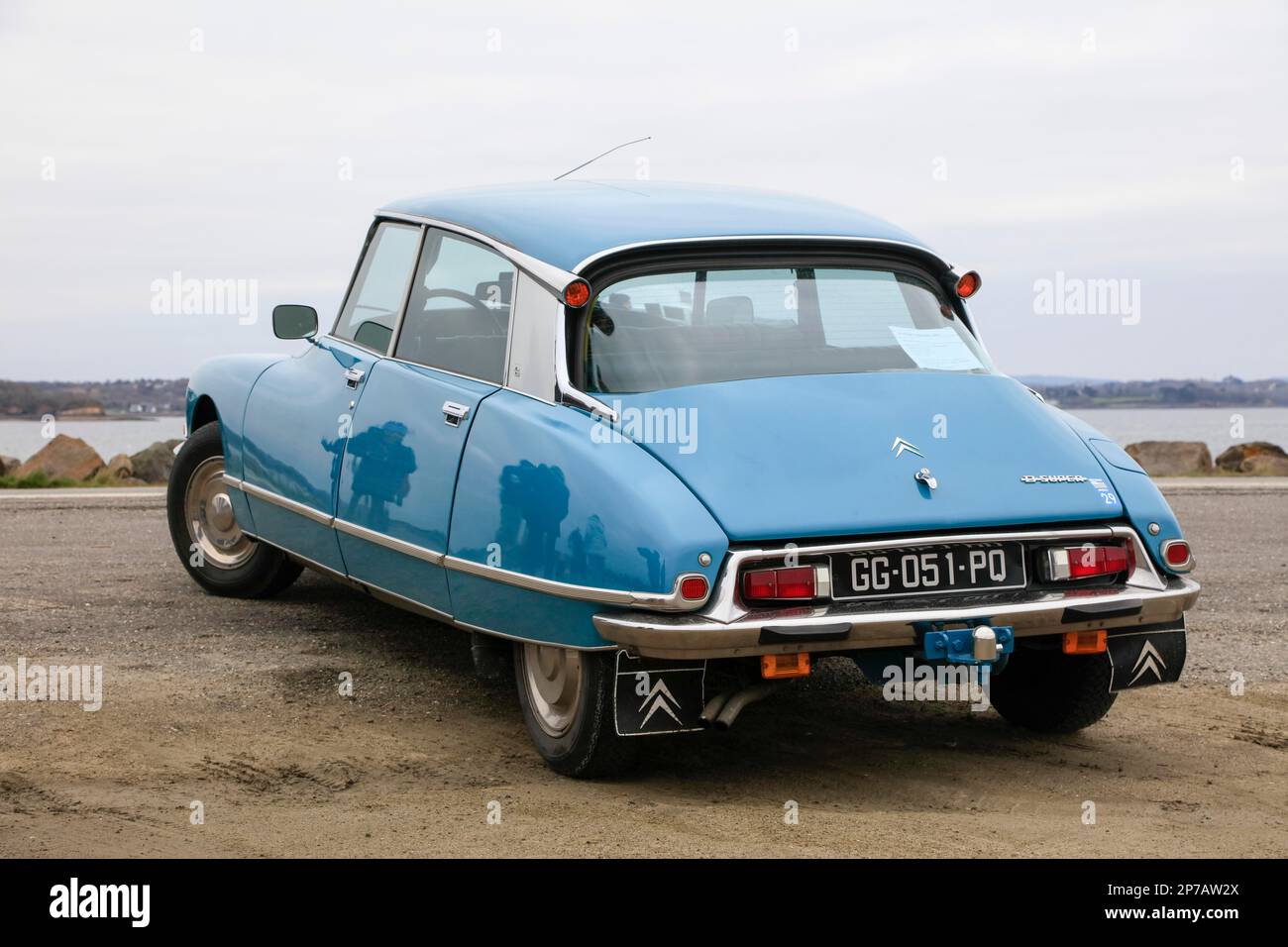 Citroen DS ID 20 Super dal 1973, riunione auto classica, Plougastel-Daoulas, Finistere, Bretagna, Francia Foto Stock