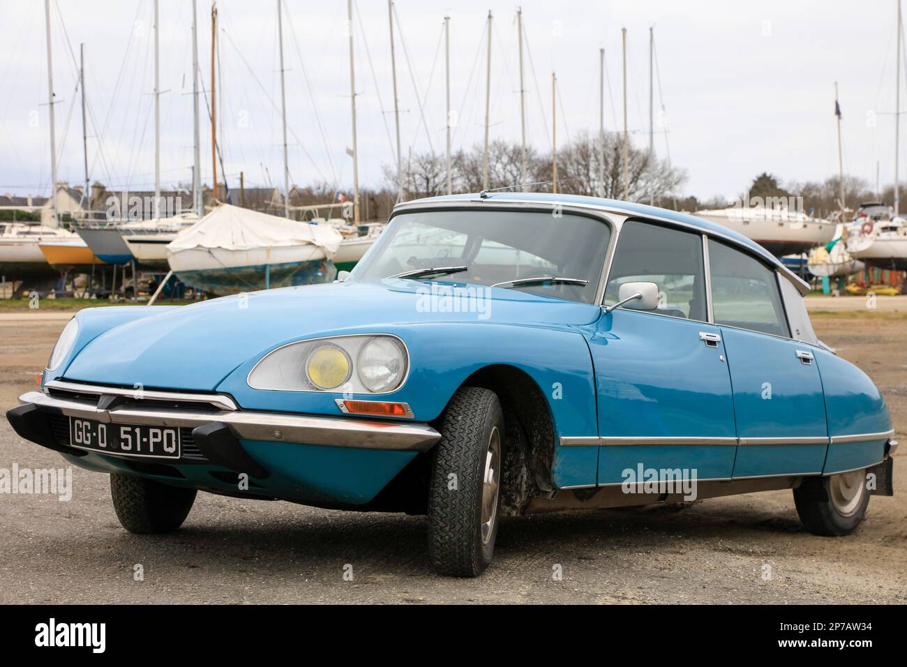 Citroen DS ID 20 Super dal 1973, riunione auto classica, Plougastel-Daoulas, Finistere, Bretagna, Francia Foto Stock