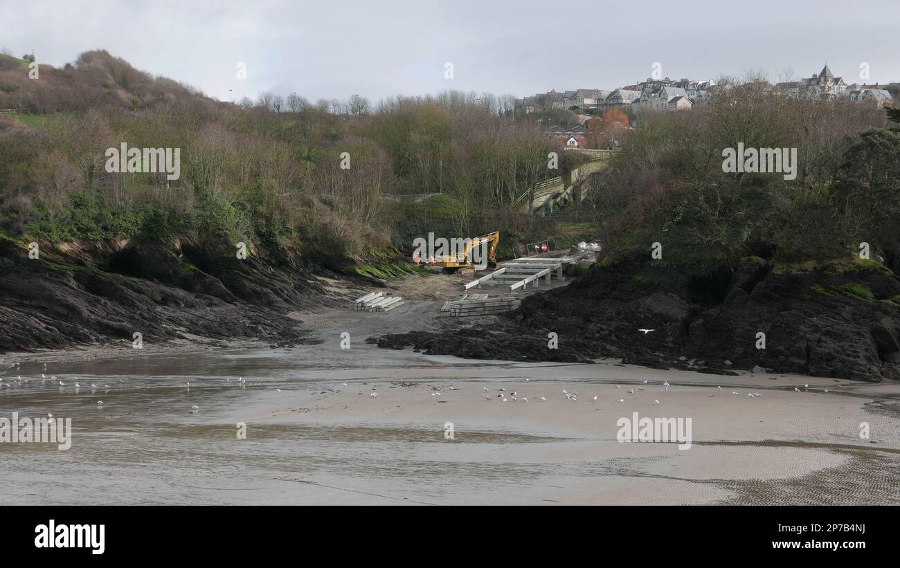 Ilfracombe Water Sports Centre in costruzione. Ilfracombe. Devon. Inghilterra Febbraio 2023 Foto Stock