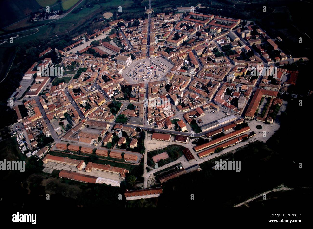 Vista aerea di Palmanova Palmanova Foto Stock