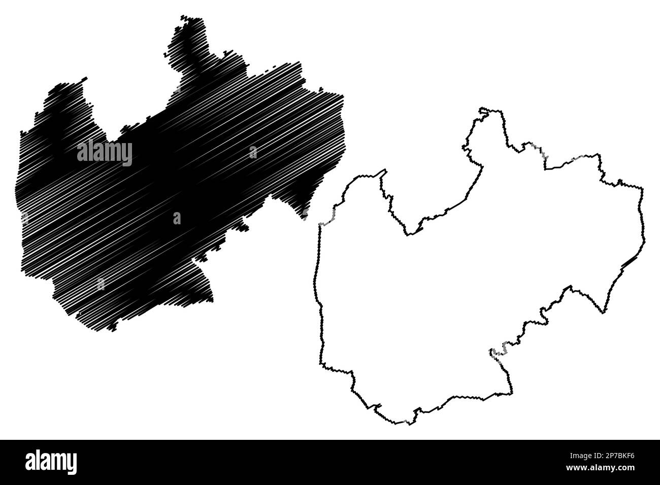 Foresta di Epping Distretto non-metropolitano (Regno Unito di Gran Bretagna e Irlanda del Nord, contea cerimoniale Essex, Inghilterra) vettore mappa illustrati Illustrazione Vettoriale