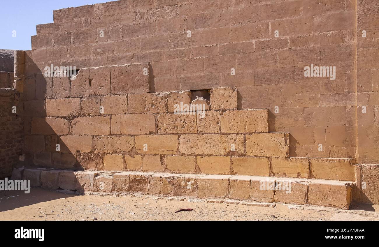 Egypte, Saqqara vicino al Cairo, nuovo regno tomba di Horemheb, il secondo pilone. Foto Stock
