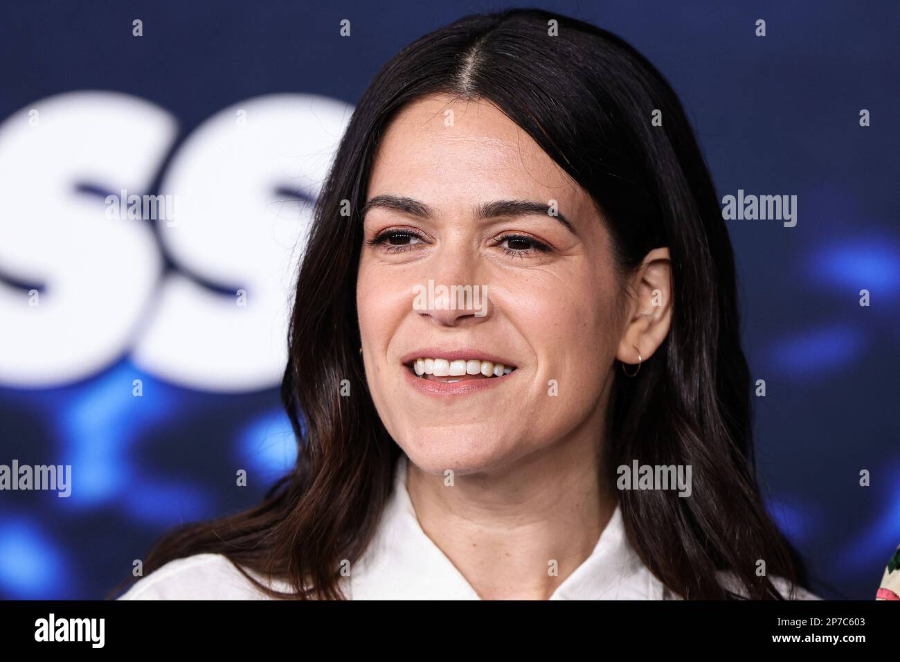 WESTWOOD, LOS ANGELES, CALIFORNIA, USA - 07 MARZO: Abbi Jacobson arriva alla Los Angeles Premiere della serie originale 'Ted lasso' di Apple TV 3 che si tiene al Regency Village Theatre il 7 marzo 2023 a Westwood, Los Angeles, California, Stati Uniti. (Foto di Xavier Collin/Image Press Agency) Foto Stock