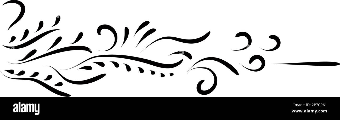 Cornice lussuosa decorata con fiori e foglie, sfondo squisito. Stile Vittoriano. Pennello calligrafico, linee reali. Inviti, carte, greetina Illustrazione Vettoriale