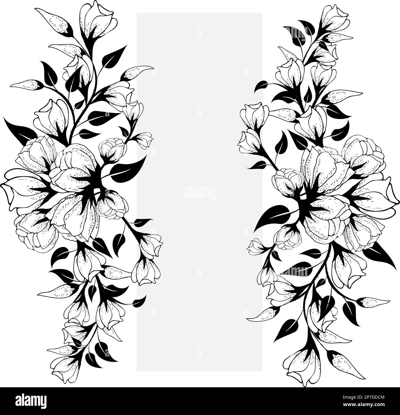 Fondo floreale, composizione floreale, fondo floreale con fiori teneri e rami di germogli. Disegno a mano. Per decorazioni stilizzate, inviti Illustrazione Vettoriale Fondo floreale, composizione floreale, fondo floreale con fiori teneri e rami di germogli. Disegno a mano. Per decorazioni stilizzate, inviti Illustrazione Vettoriale