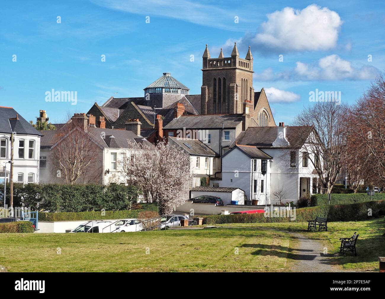 Hamilton Road, chiesa presbiteriana Bangor, Irlanda del Nord Foto Stock