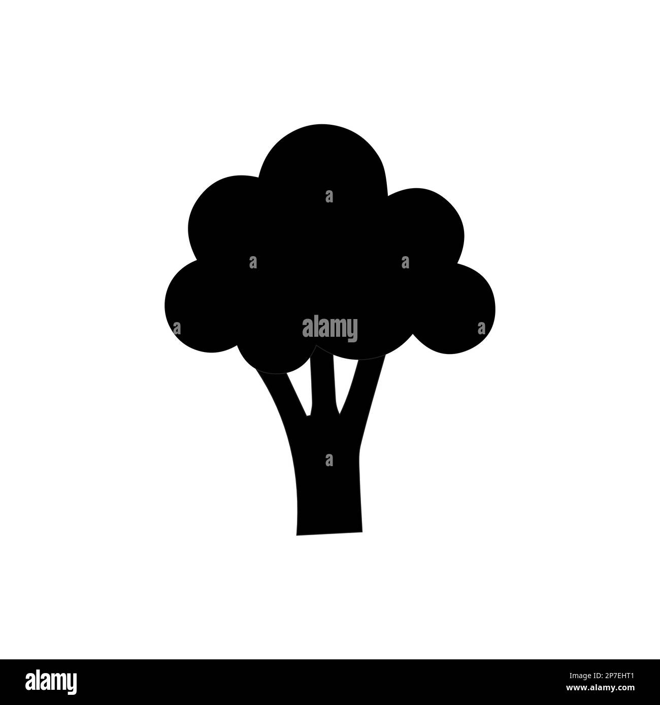 Vettore icona broccoli, segno piatto pieno, pittogramma solido isolato su sfondo bianco, illustrazione del logo. Cartoon icona broccoli. Icona a forma di verdura Illustrazione Vettoriale