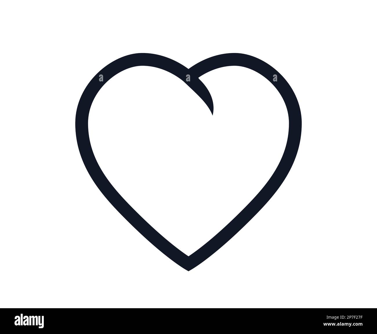 Simbolo a forma di cuore icona del vettore cardiaco Illustrazione Vettoriale