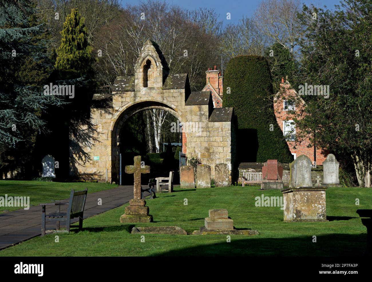 Arco per Southwell Minstder, Southwell, Nottinghamshire, Inghilterra UK Foto Stock