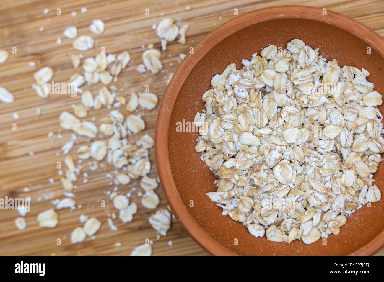 Avena - grano di cereale alto in avena rotolata della proteina Foto Stock