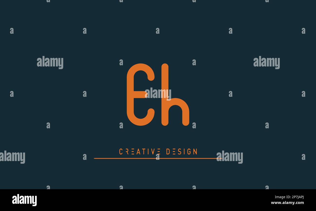 Lettere alfabetiche iniziali logo monogramma EH , HE Illustrazione Vettoriale