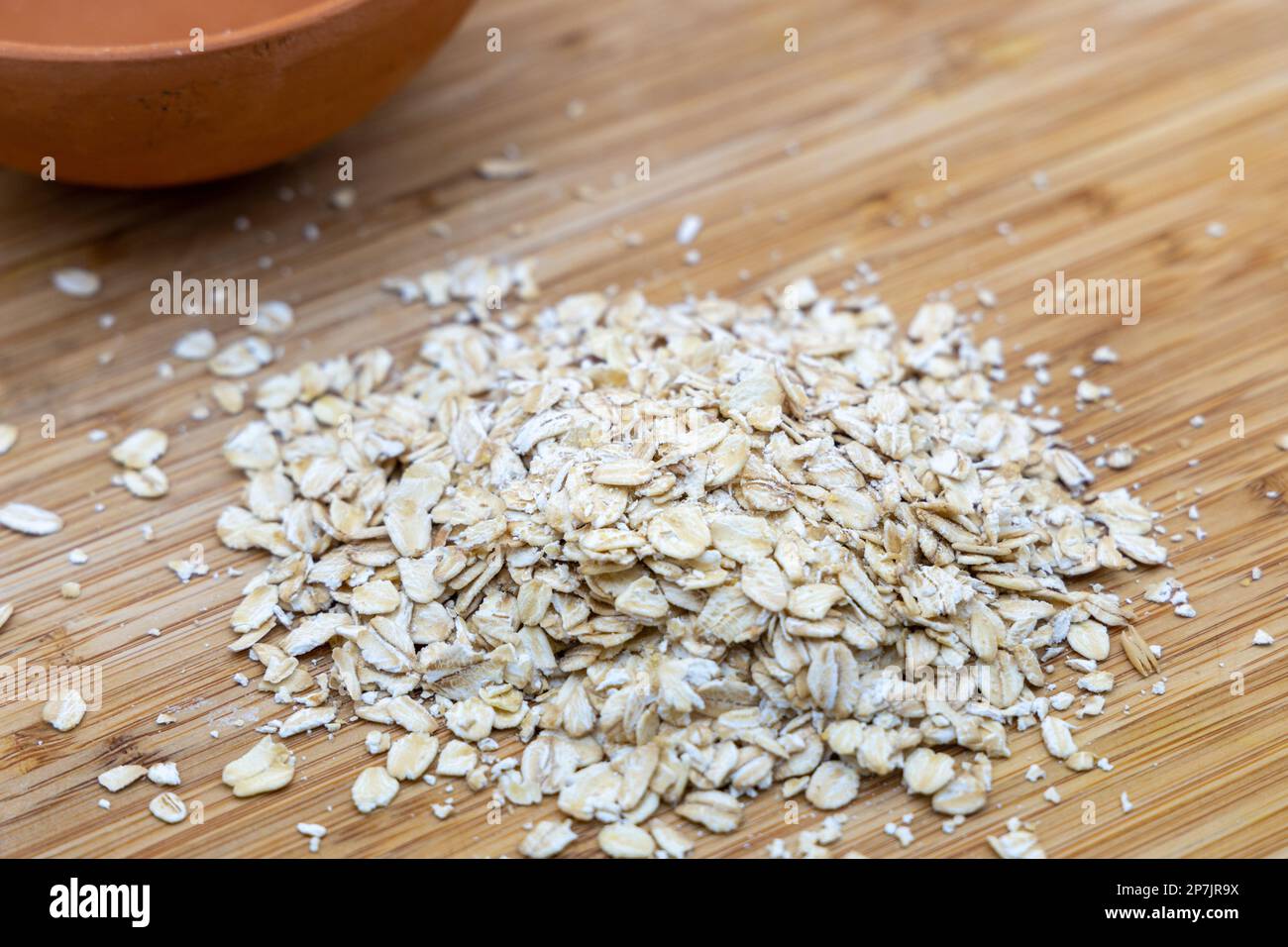 FIOCCHI DI ORZO - grano di cereale alto in proteina Foto Stock