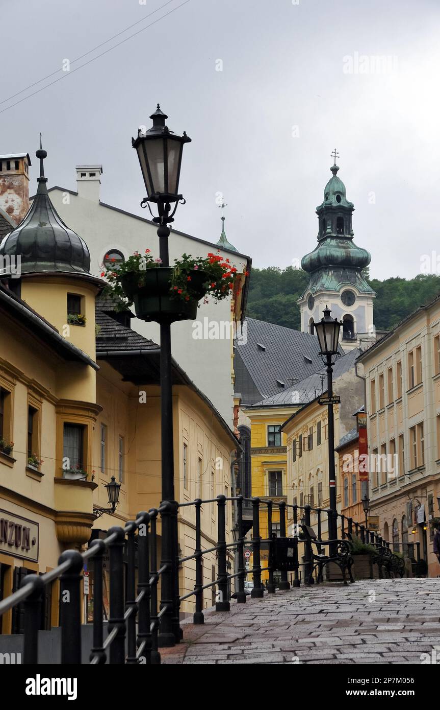 Banská Štiavnica, Selmecbánya, regione di Banská Bystrica, Repubblica Slovacca, Europa Foto Stock