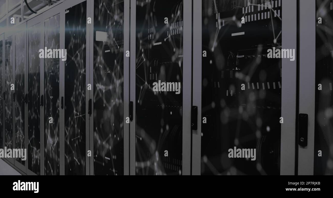 Composizione dell'elaborazione dei dati su server di computer Foto Stock