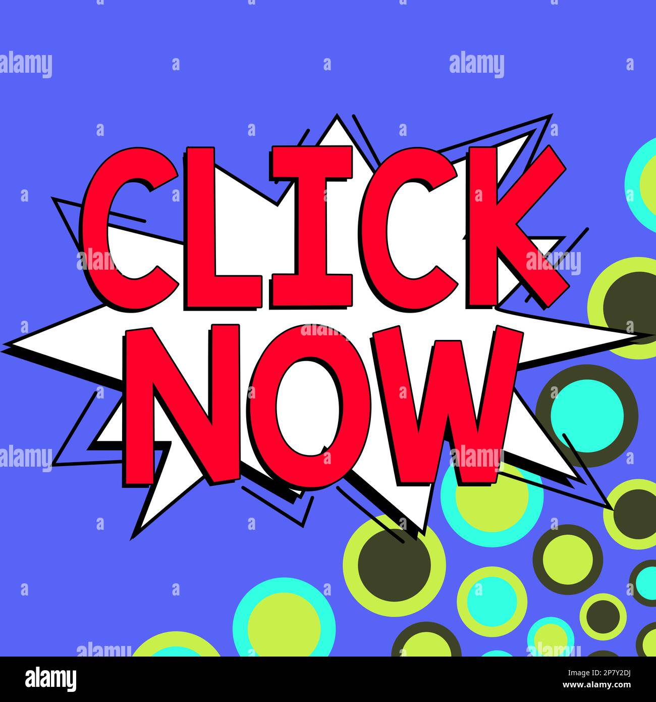 Testo che mostra l'ispirazione fare clic ora. Foto concettuale la pressione del pulsante indica la sottoscrizione alle notifiche push Foto Stock