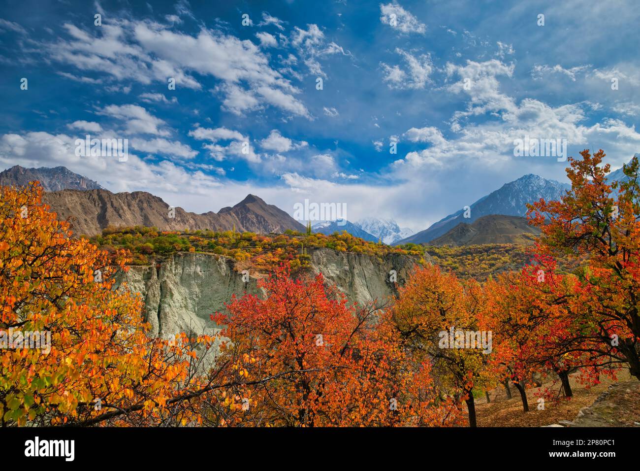 Location:36°14'39,5'N 74°45'00,2'e Hopper villaggio preso @Hopper, Gilgit-Baltistan, Pakistan Foto Stock