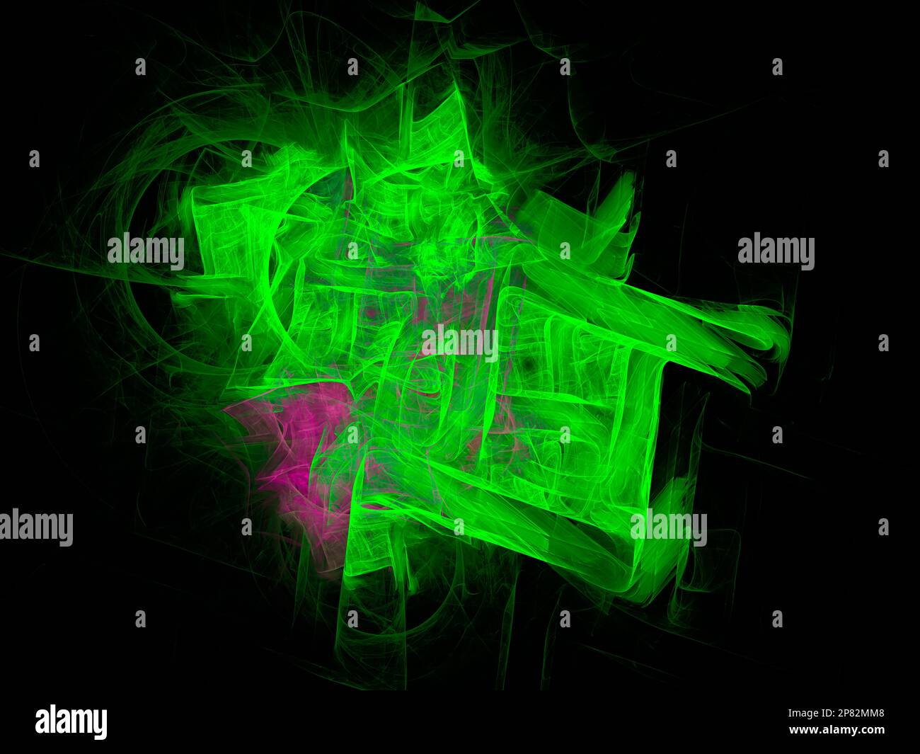 Entra nell'incantevole regno dei frattali artificiali imbarcati in un viaggio di complessità infinita e scopri la bellezza ipnotica del design matematico Foto Stock