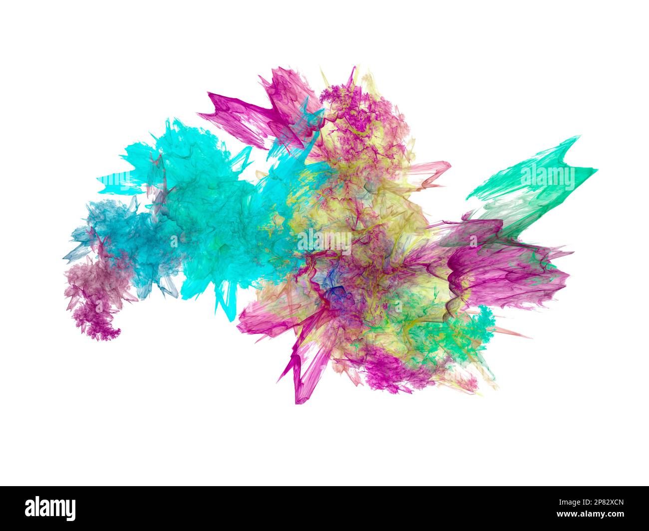 Entra nell'incantevole regno dei frattali artificiali imbarcati in un viaggio di complessità infinita e scopri la bellezza ipnotica del design matematico Foto Stock