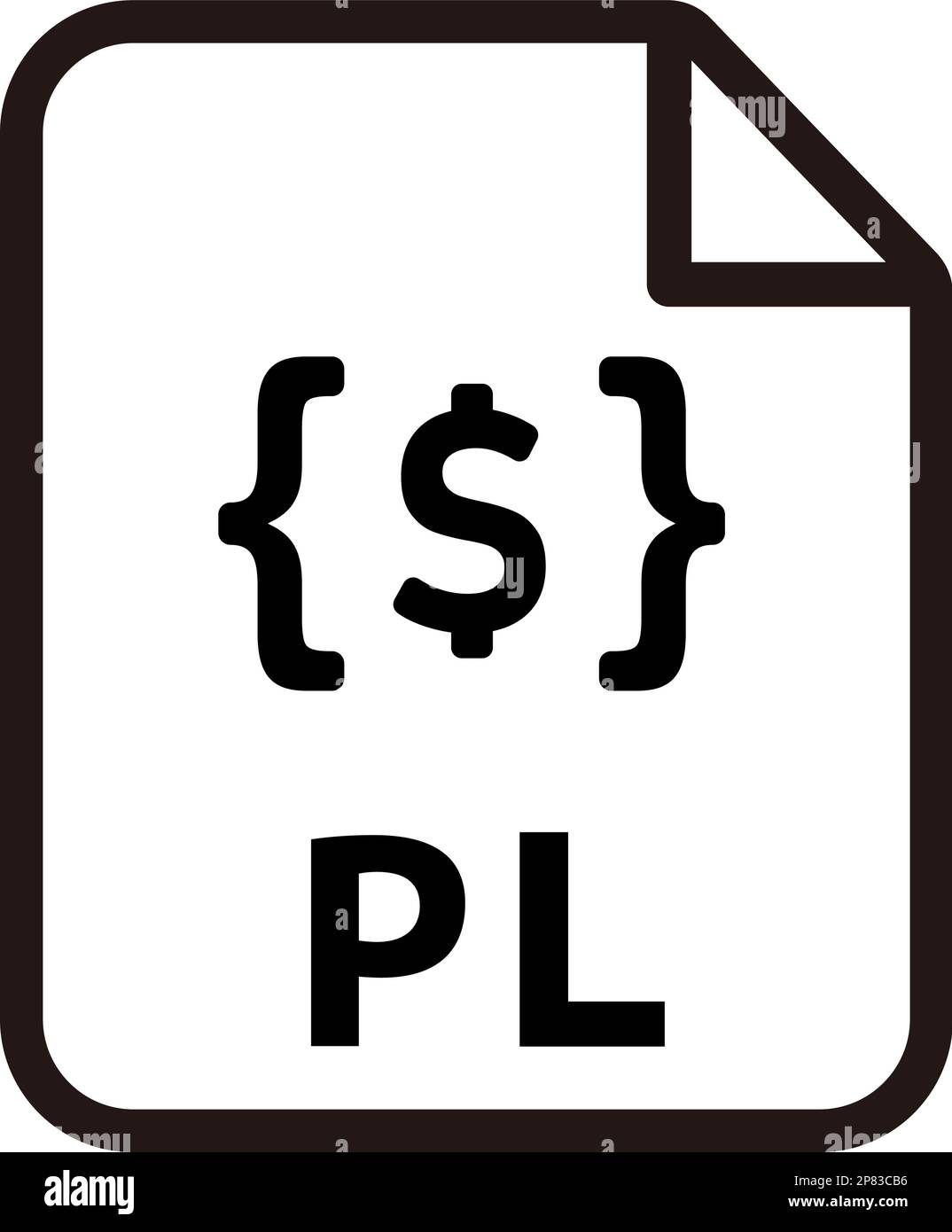 Formati file immagine vettoriale icona | .pl , Perl Illustrazione Vettoriale